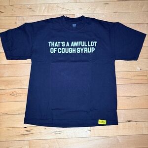 AWFUL LOT OF COUGH SYRUP Black Graphic Tee Men's L